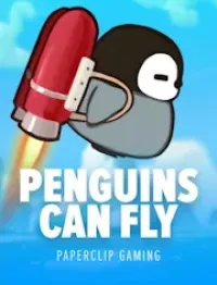 penguins can fly game logo